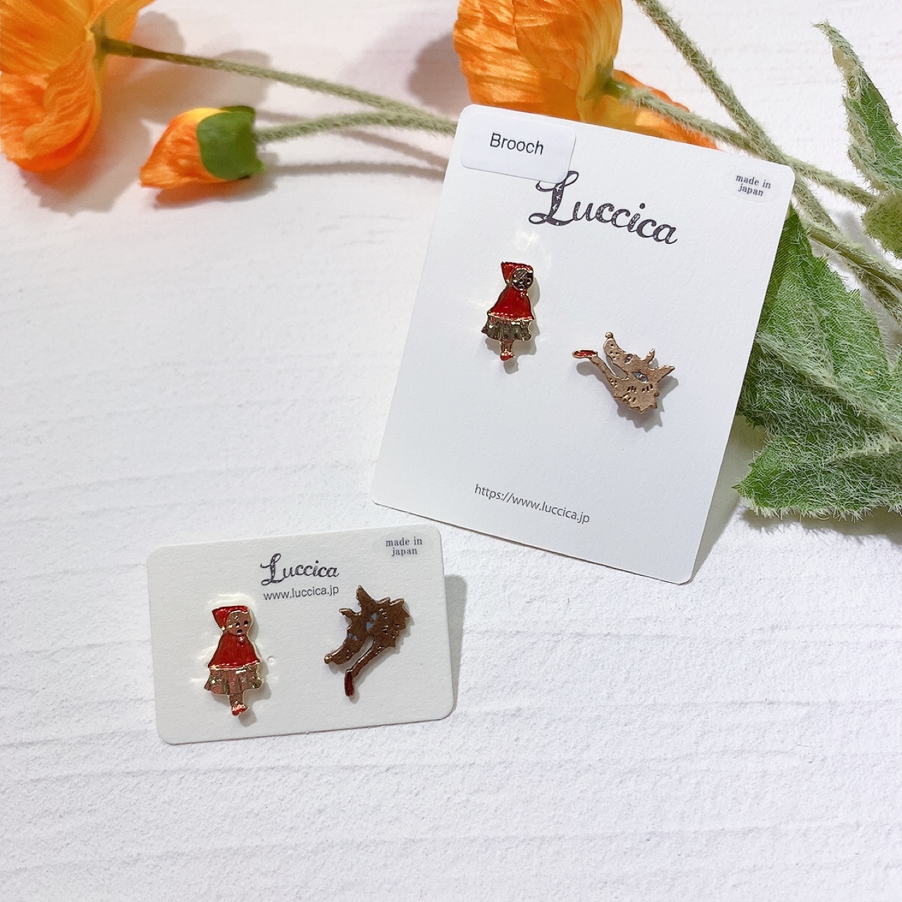 Luccica  小紅帽耳環/心口針