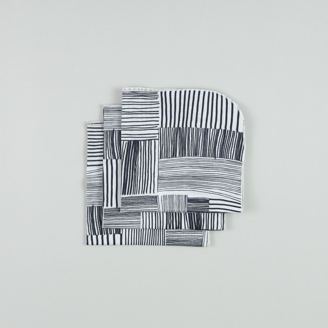 二重紗手帕 / 編織深藍