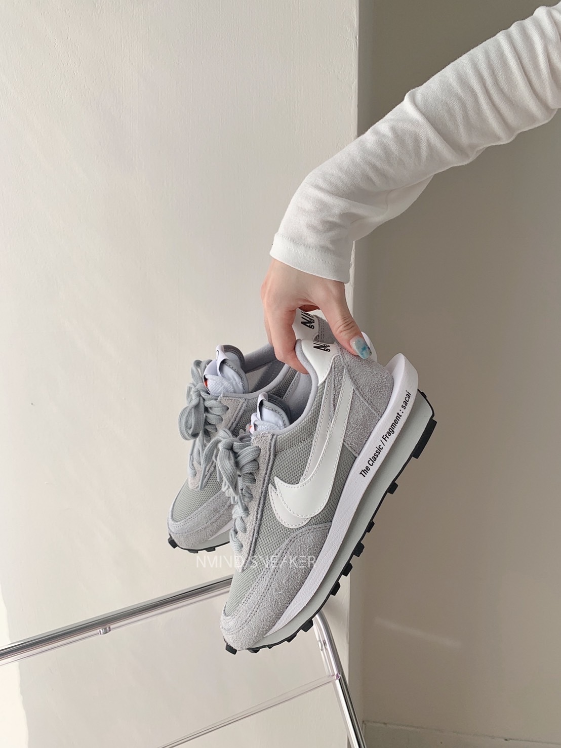 Sacai X Fragment Design X Nike LDWaffle 三方聯名灰