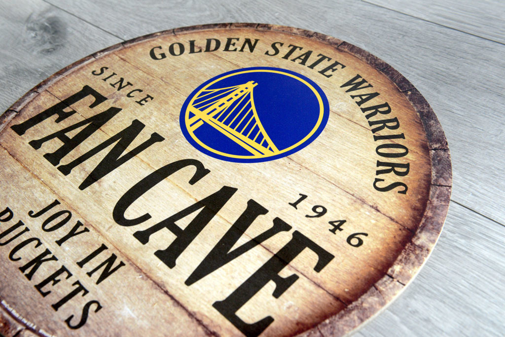 WinCraft 金州勇士隊 14吋 圓形木板裝飾