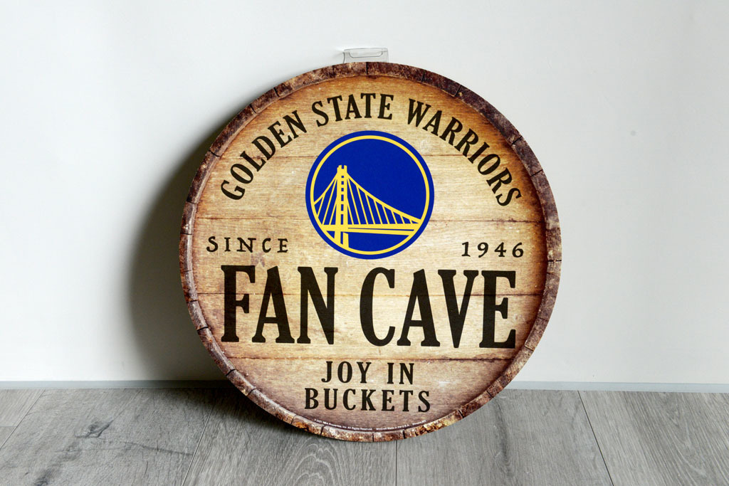 WinCraft 金州勇士隊 14吋 圓形木板裝飾