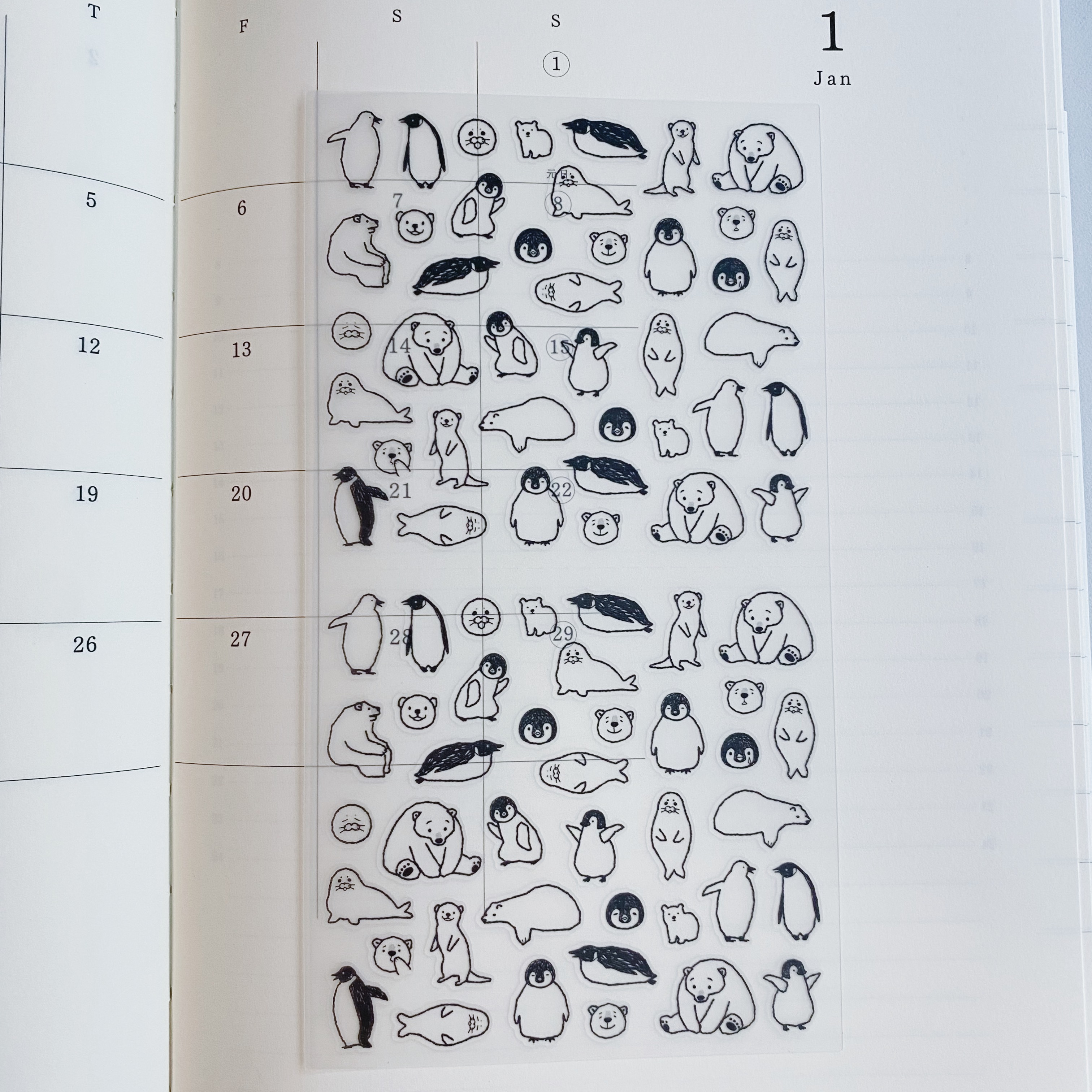 海洋生物 對話系列 手帳專用貼紙 透明小貼紙｜日本MIDORI