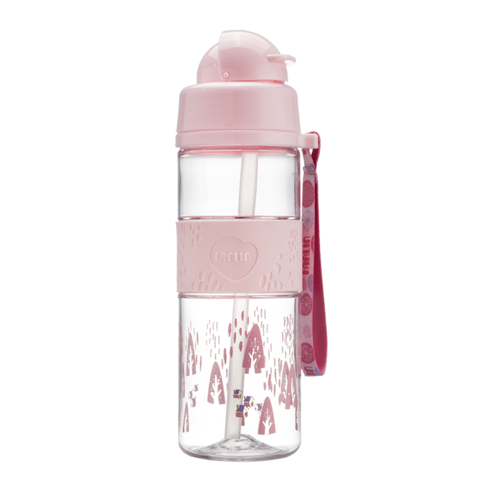 【FARLIN】 GULU GULU 成長水杯-粉(滑蓋吸管款)