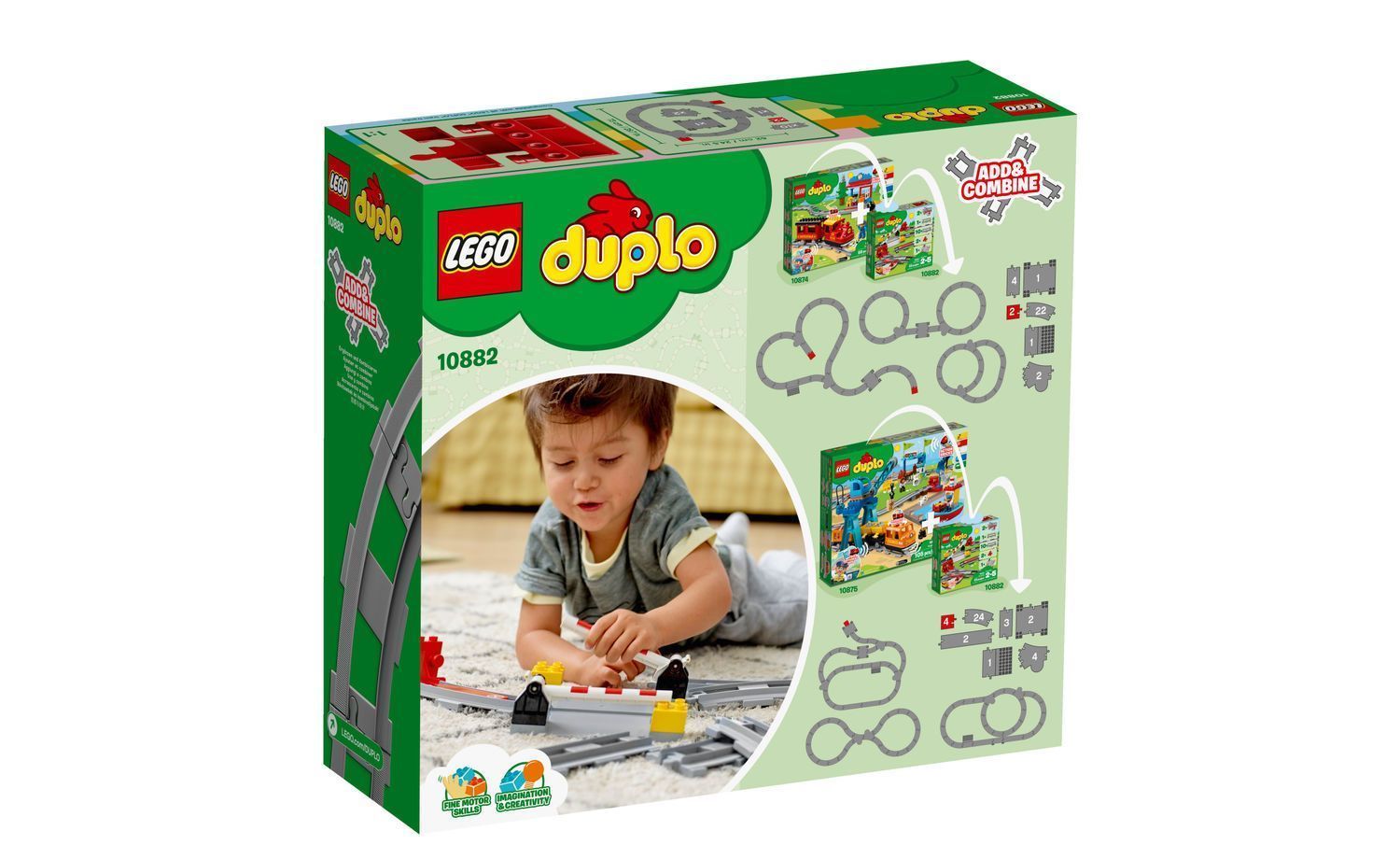 [飛米樂高積木磚賣店] LEGO 10882 Duplo-列車軌道
