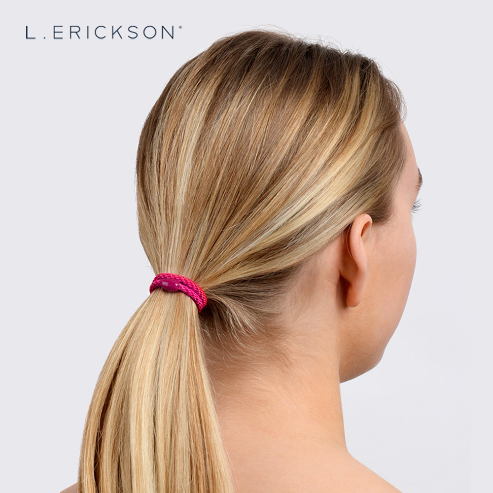 L. ERICKSON 彈力髮圈12入-細版〈糖果粉〉