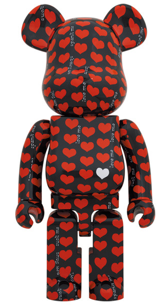 Bearbrick 1000% Hide Black Heart