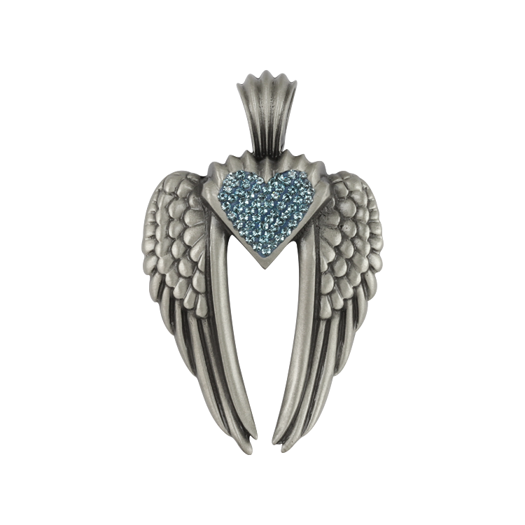 Bico吊墜，女士吊墜 烏列爾之翼；愛情與你都是我的命運 不含鍊子（2088淺藍）