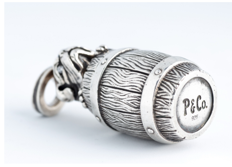 純銀鬥牛狗水桶吊墜