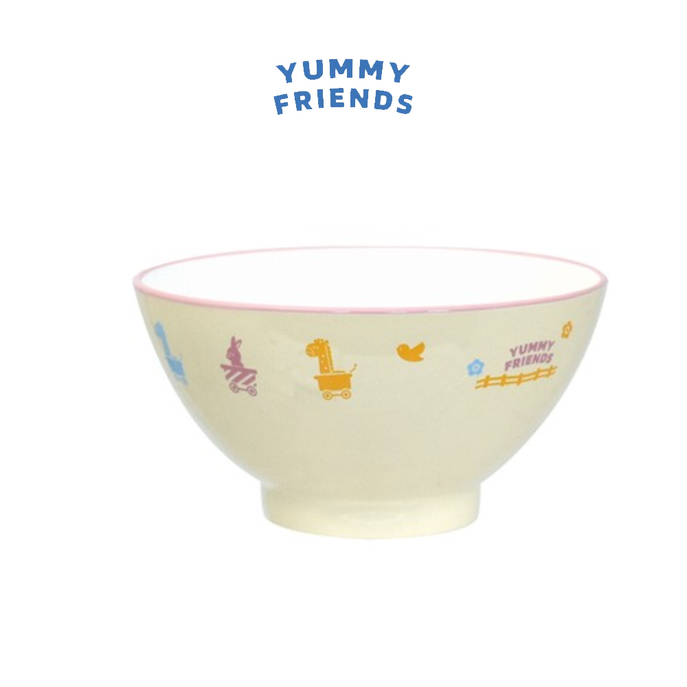 日本 Sugar Land YUMMY FRIENDS系列  兒童餐碗-動物園  午餐飯碗