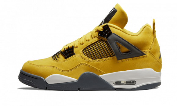 -(D7b)-AIR JORDAN 4 RETRO (GS) "TOUR YELLOW" 灰黃-408452 700