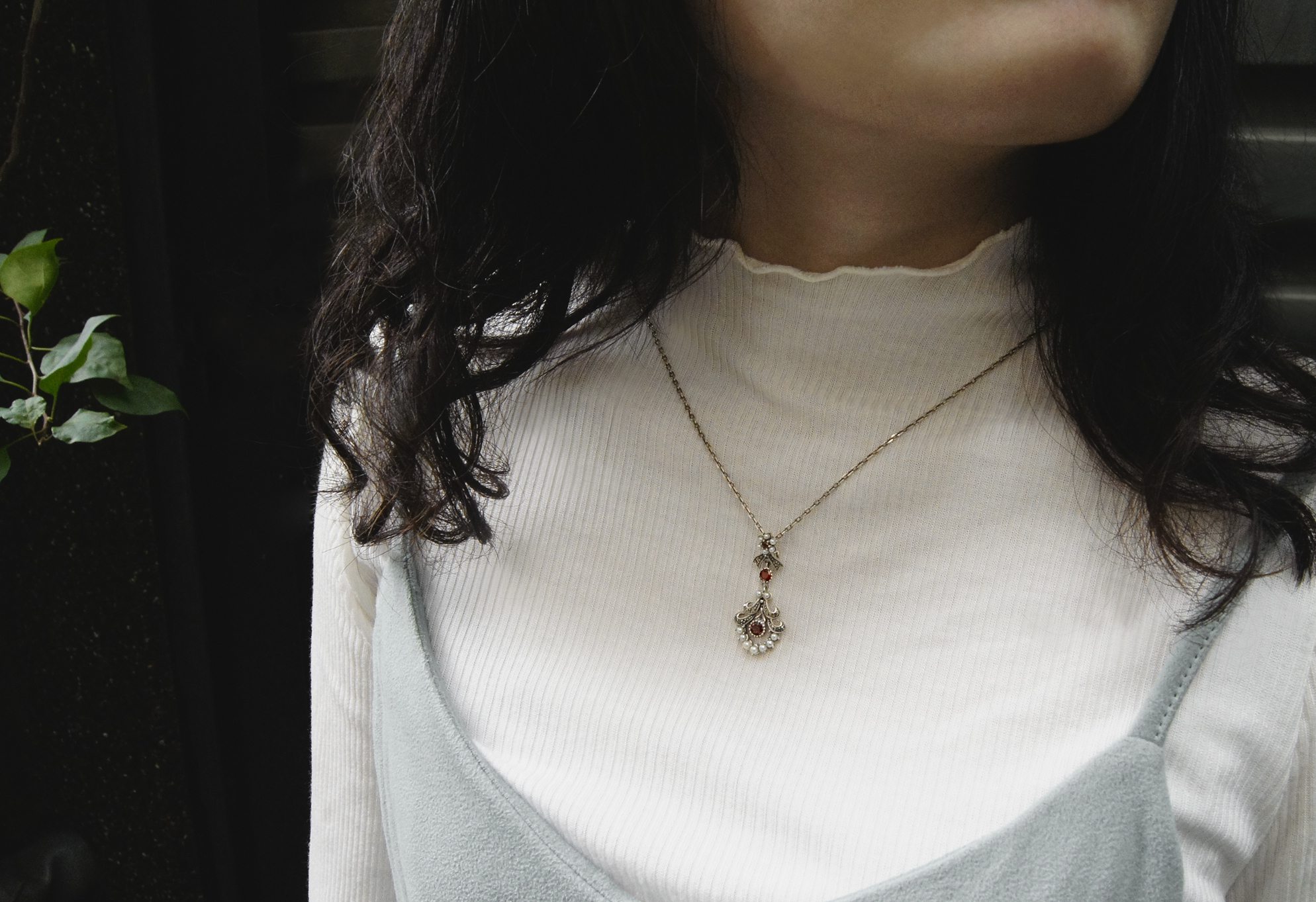 石榴石花禮墜子（OP1682）