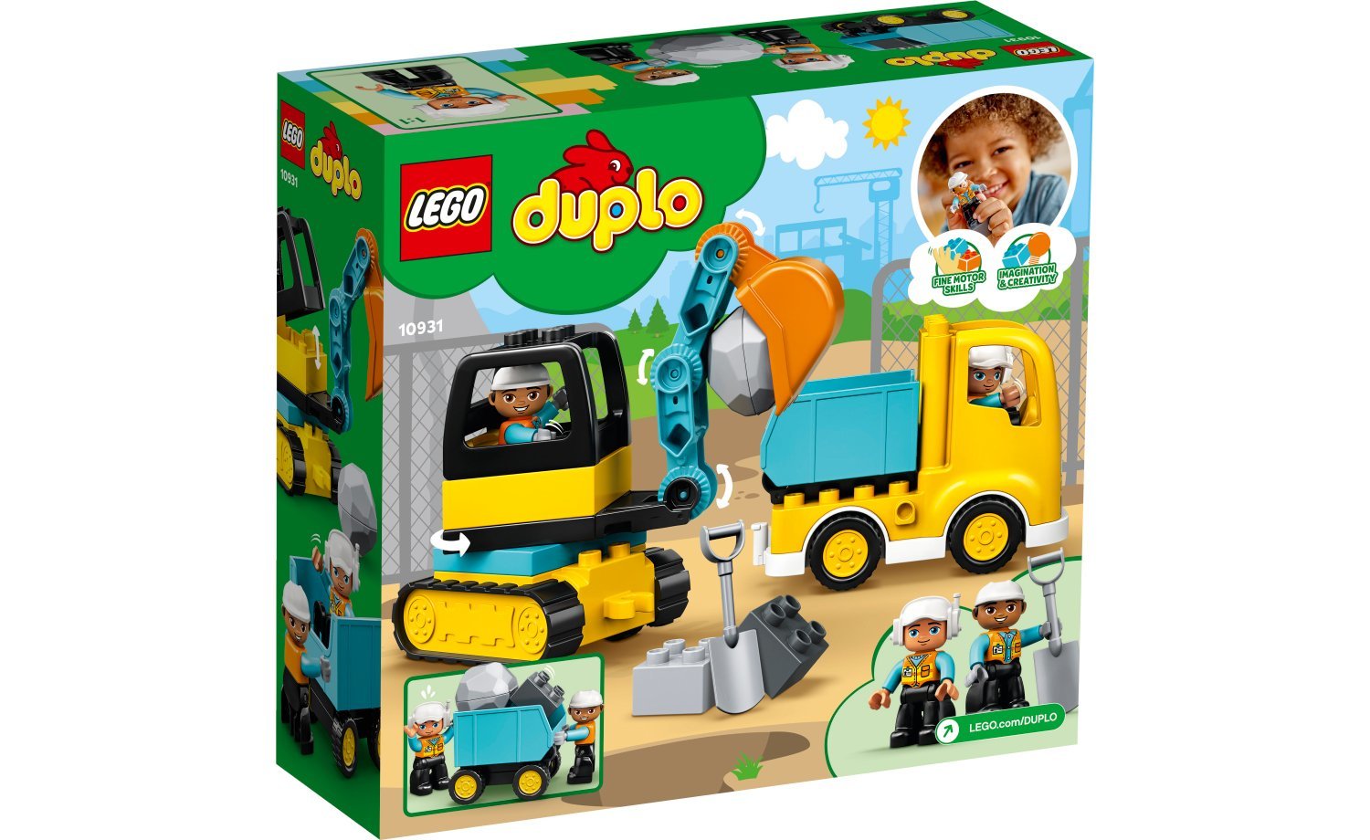 [飛米樂高積木磚賣店] LEGO 10931 Duplo-卡車 & 挖土機