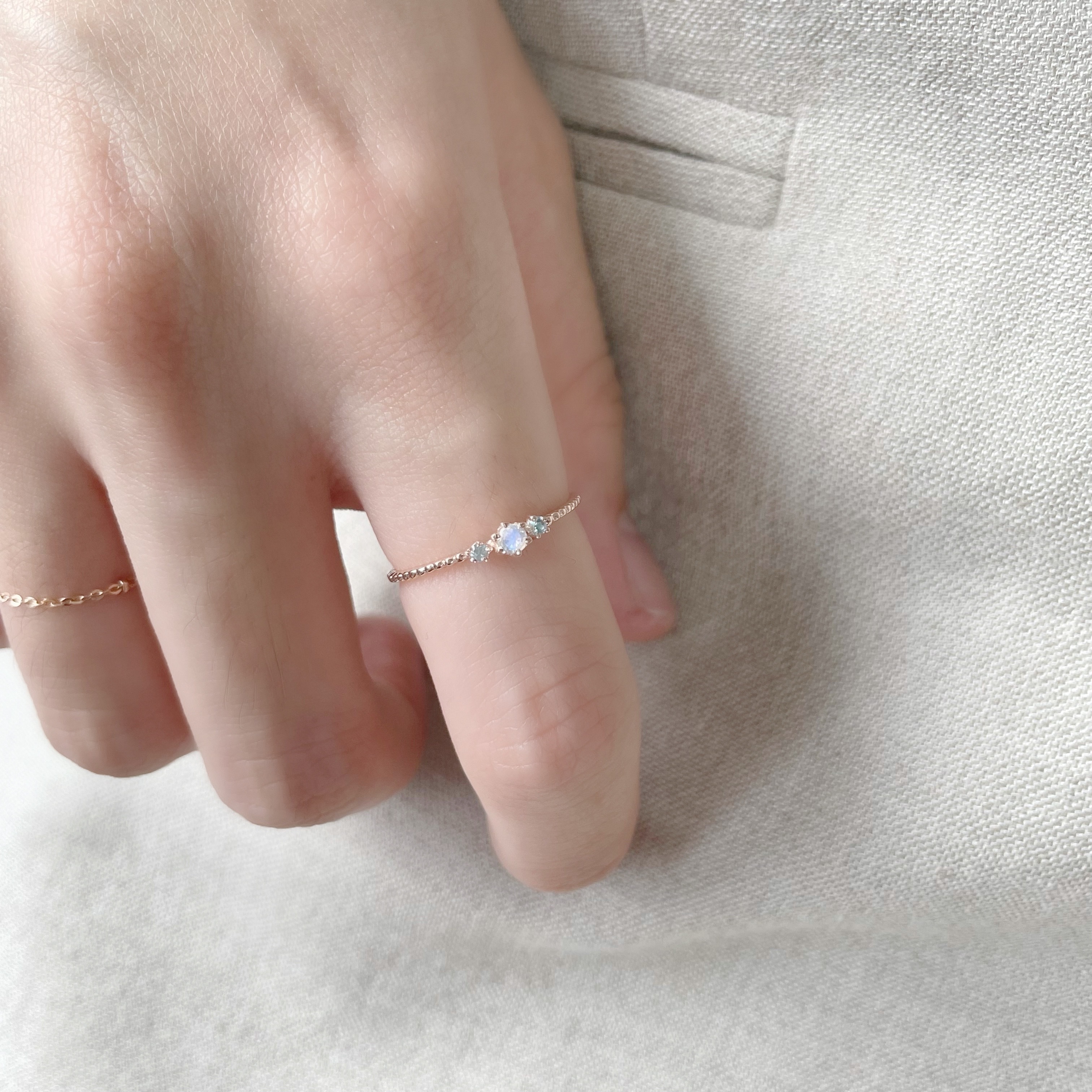 Mini六爪月光流星戒指