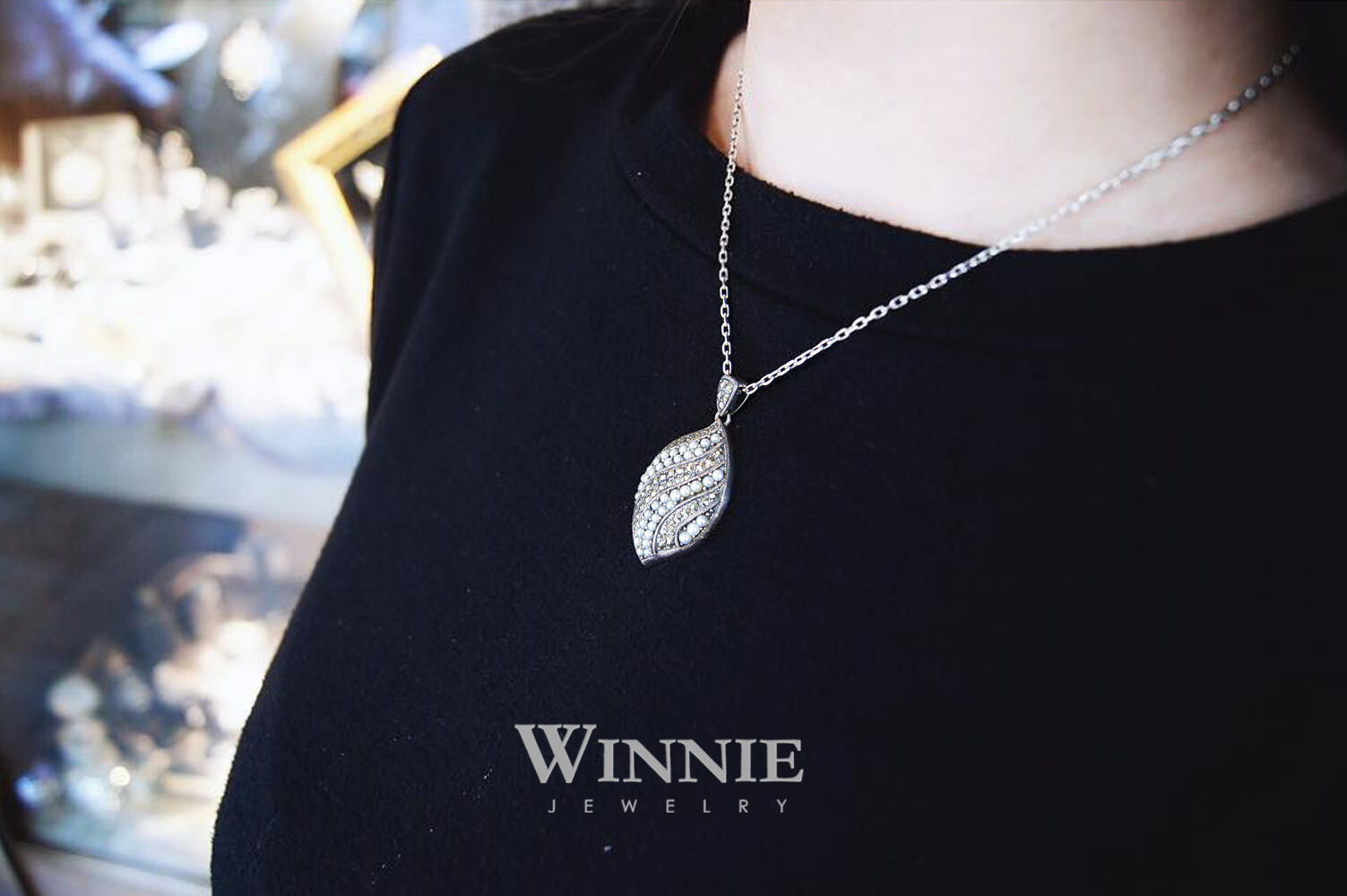 流線型葉子墜子