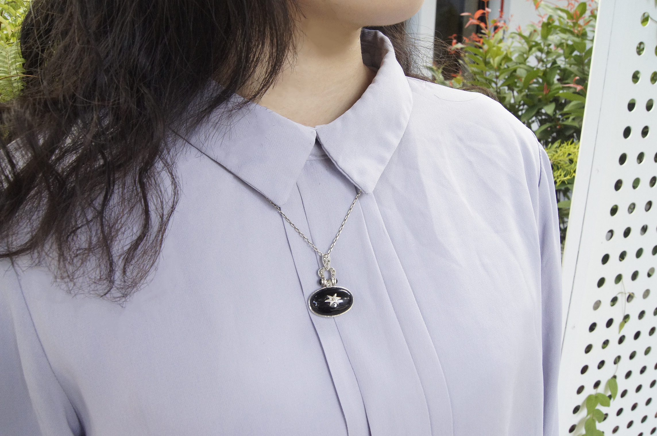 黑瑪瑙星星墜子