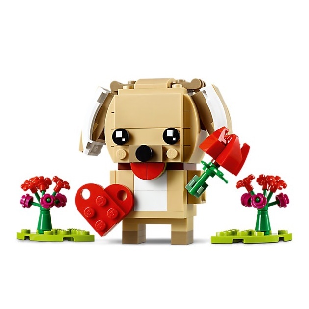 [飛米樂高積木磚賣店] LEGO 40349 BrickHeadz 情人節狗狗