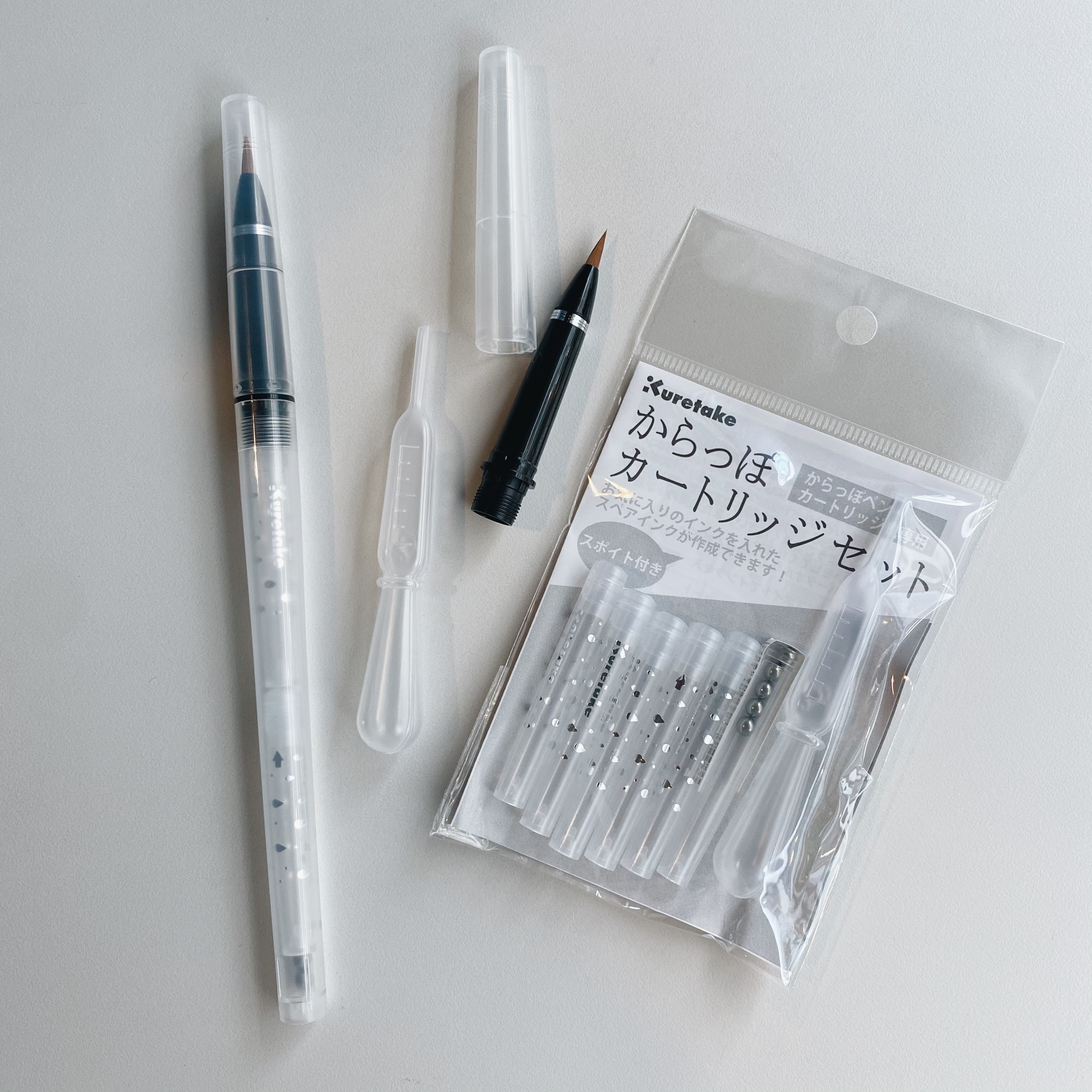 吳竹 可填充式空筆管 毛筆筆頭