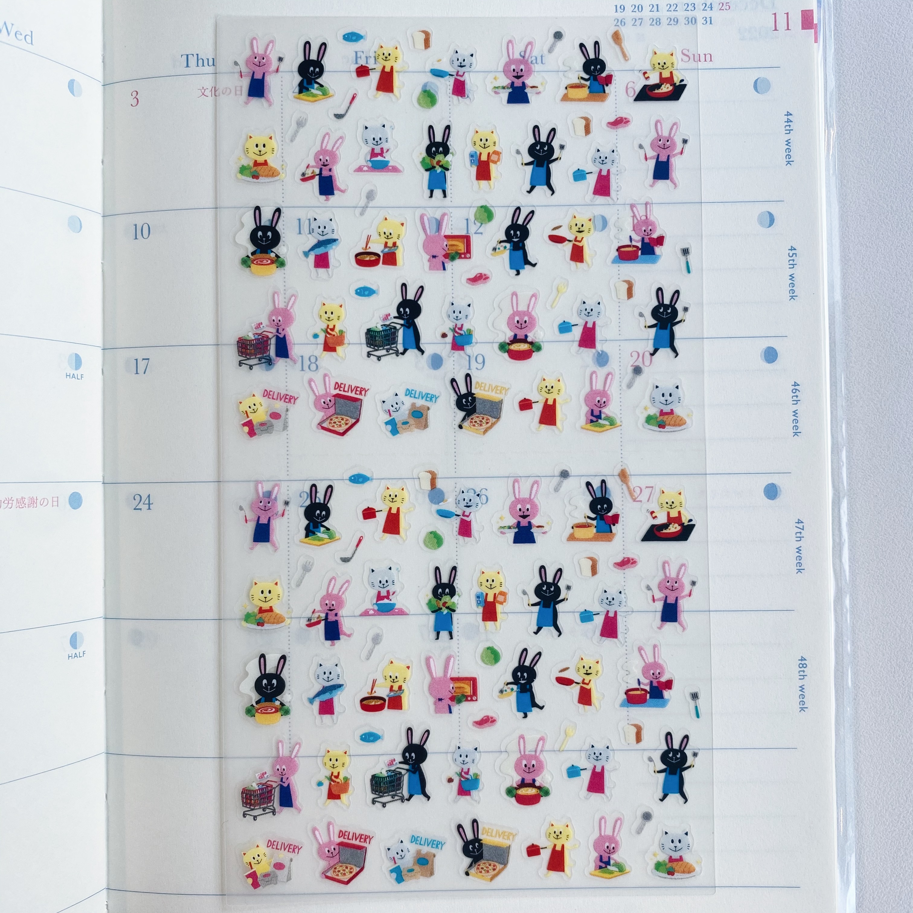 MIDORI 健康飲食 手帳專用貼紙 透明小貼紙