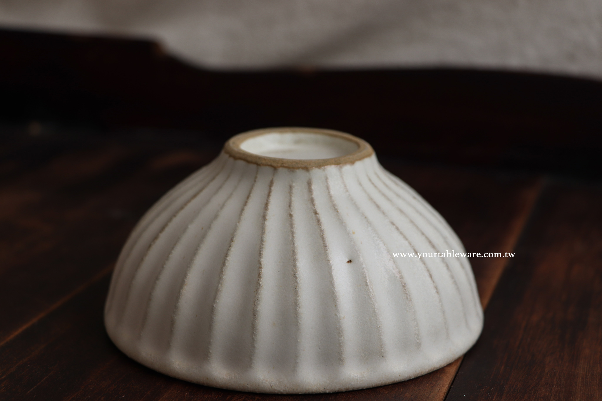 Mashiko Yaki 益子燒 若林健吾 刻紋粉引 飯碗