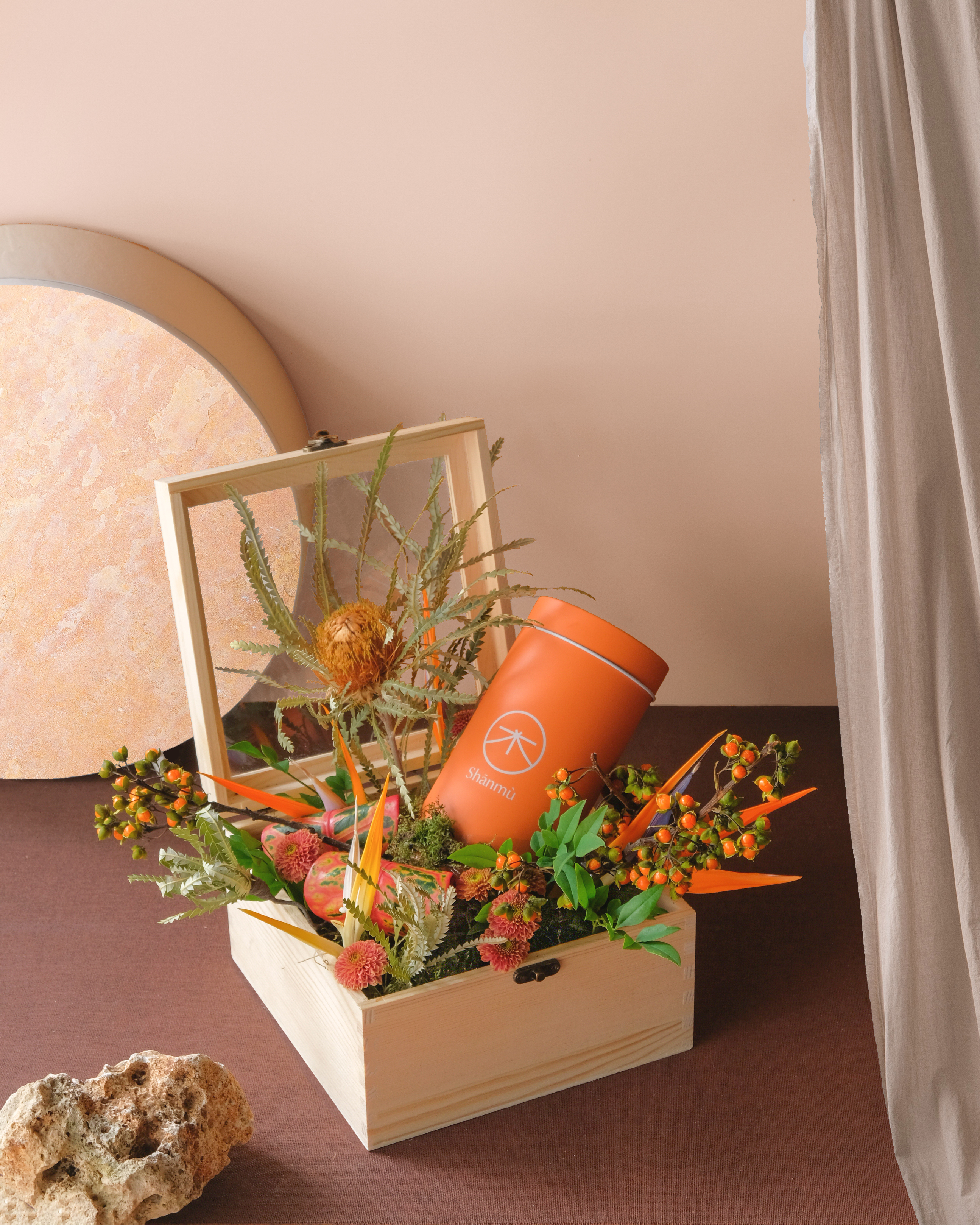 花藝教學 -  中秋鮮花禮盒 ｜ 望月緣林  〈 山木島聯名款 〉    授課日期 : 9/11 9/15