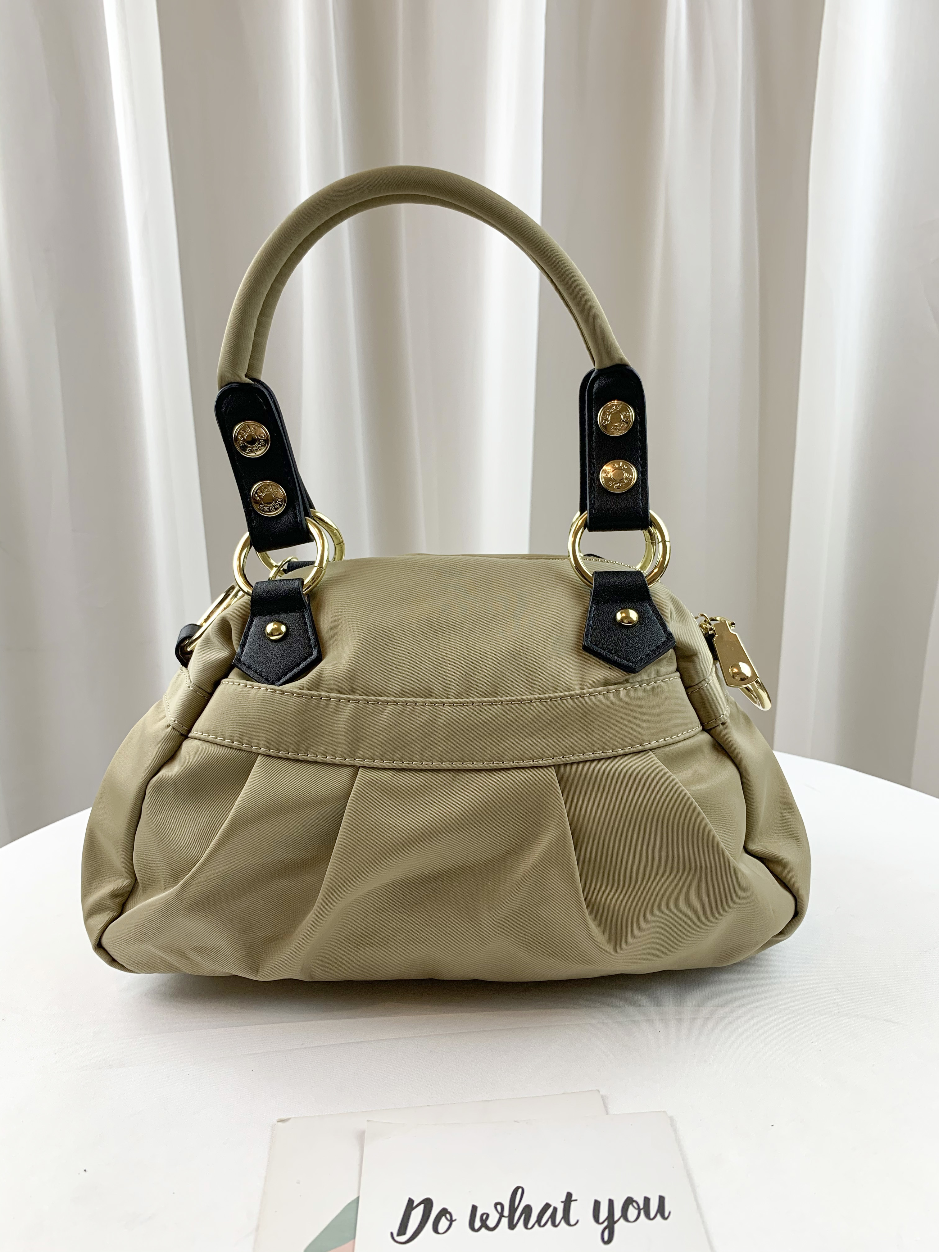 GOODS 奶茶杏 尼龍防潑水手提包 / 側背包  #29337