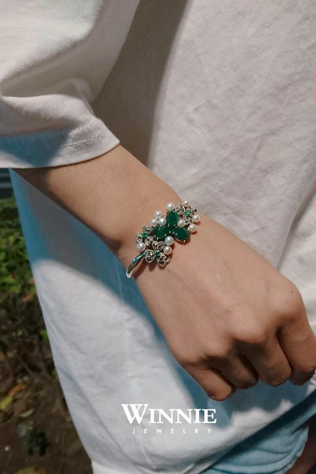 綠玉髓幸運草手環