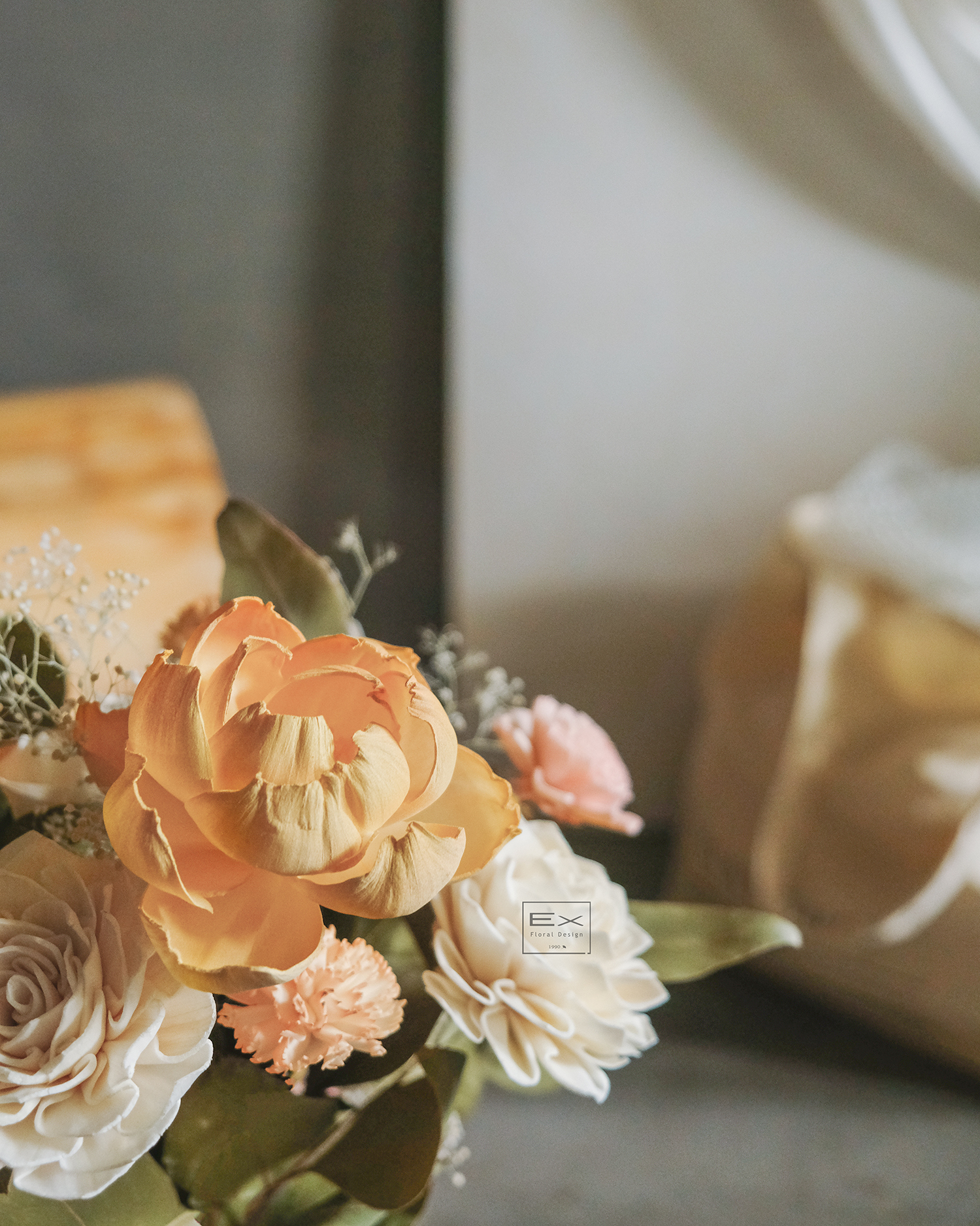 花藝教學 - 自然風格 美式捧花 手綁型捧花   授課日期 : 10/13 10/16