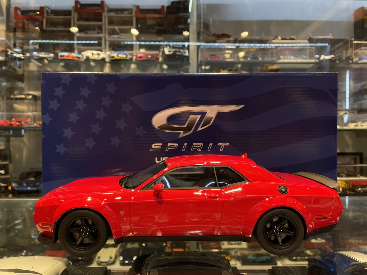 GT Spirit 2021 Dodge Challenger SRT Super Stock, Red US042 - 1/18 Scale  Resin Model Toy Car