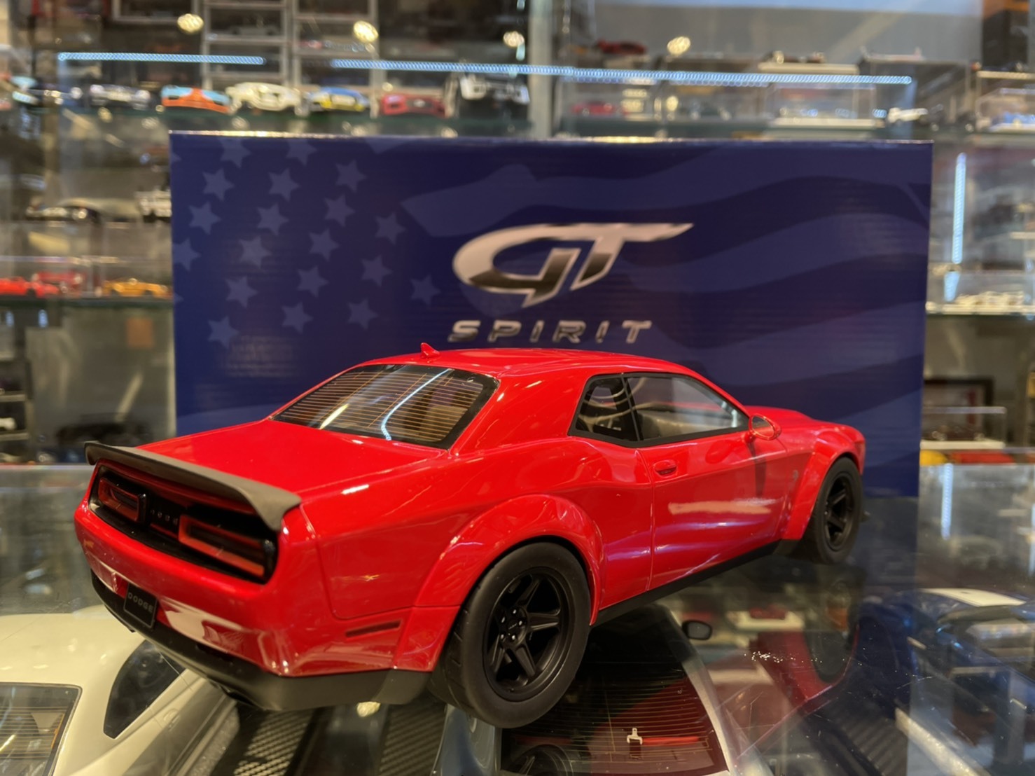 GT Spirit 2021 Dodge Challenger SRT Super Stock, Red US042 - 1/18 Scale  Resin Model Toy Car