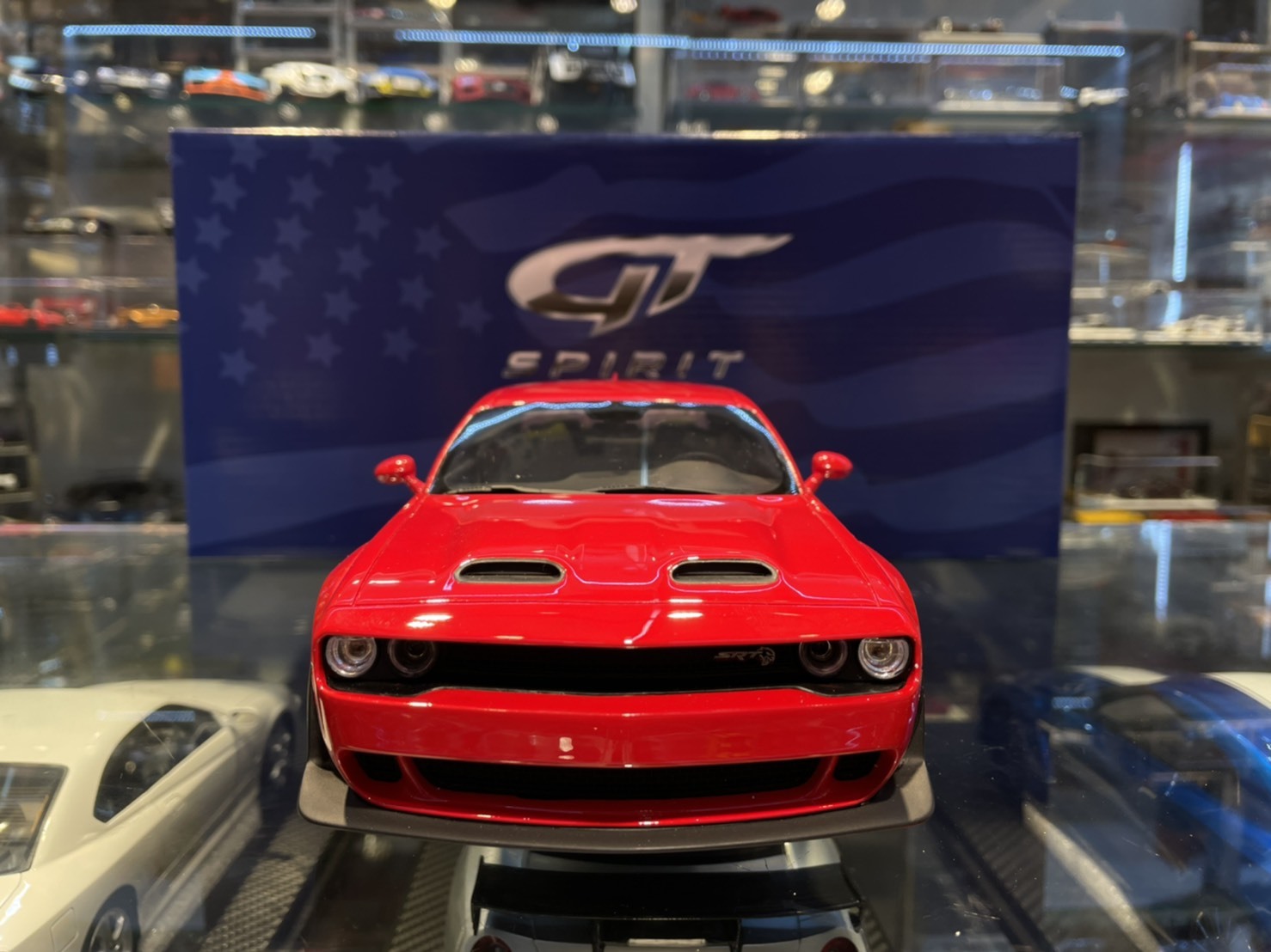 GT Spirit 2021 Dodge Challenger SRT Super Stock, Red US042 - 1/18 Scale  Resin Model Toy Car