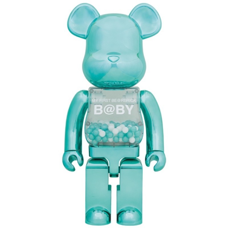 -(G26)- BE@RBRICK MY FIRST B@BY 1000% TURQUOISE VER. 千秋系列 電鍍 湖水綠