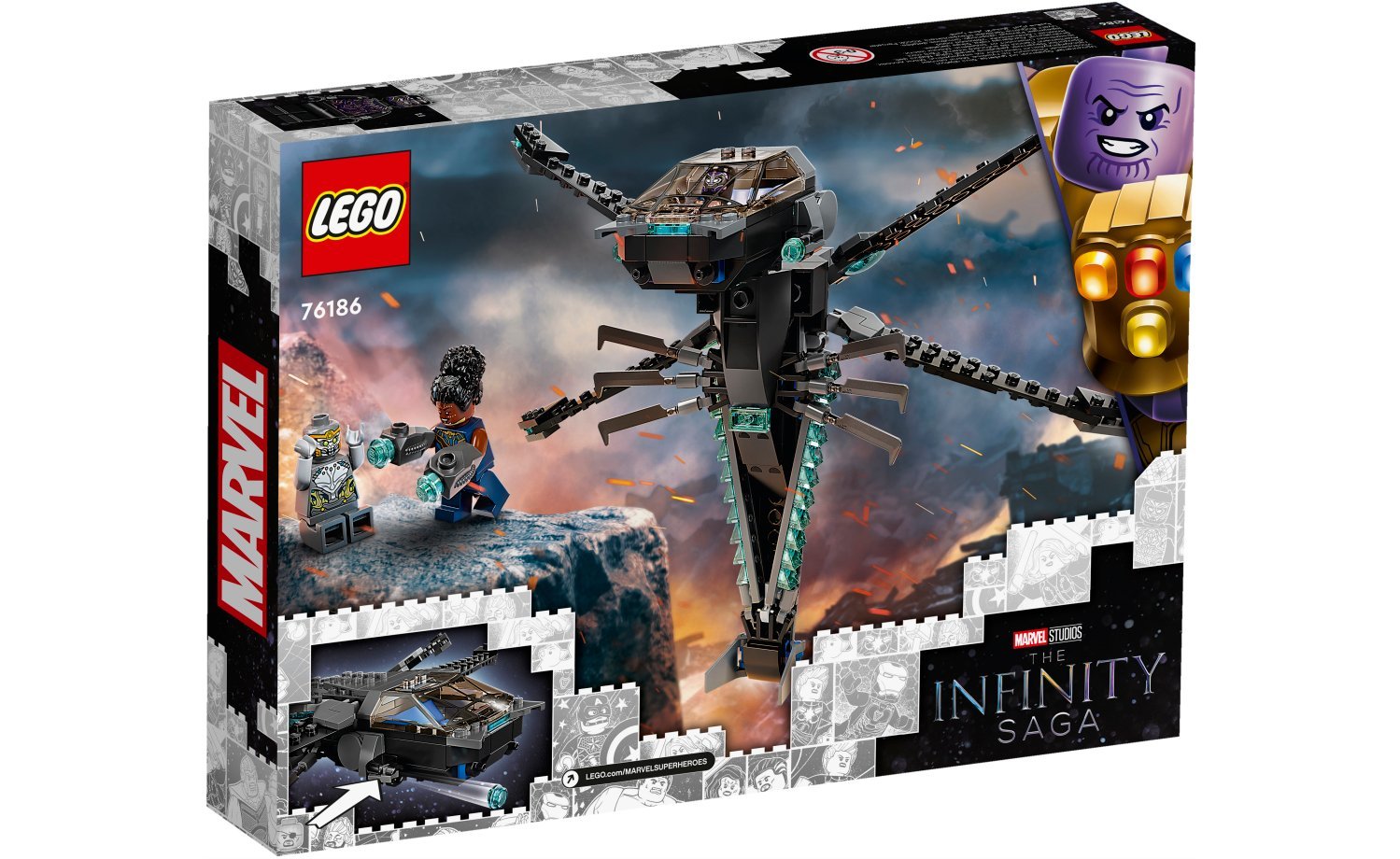 [飛米樂高積木磚賣店] LEGO 76186 Marvel-黑豹龍戰機