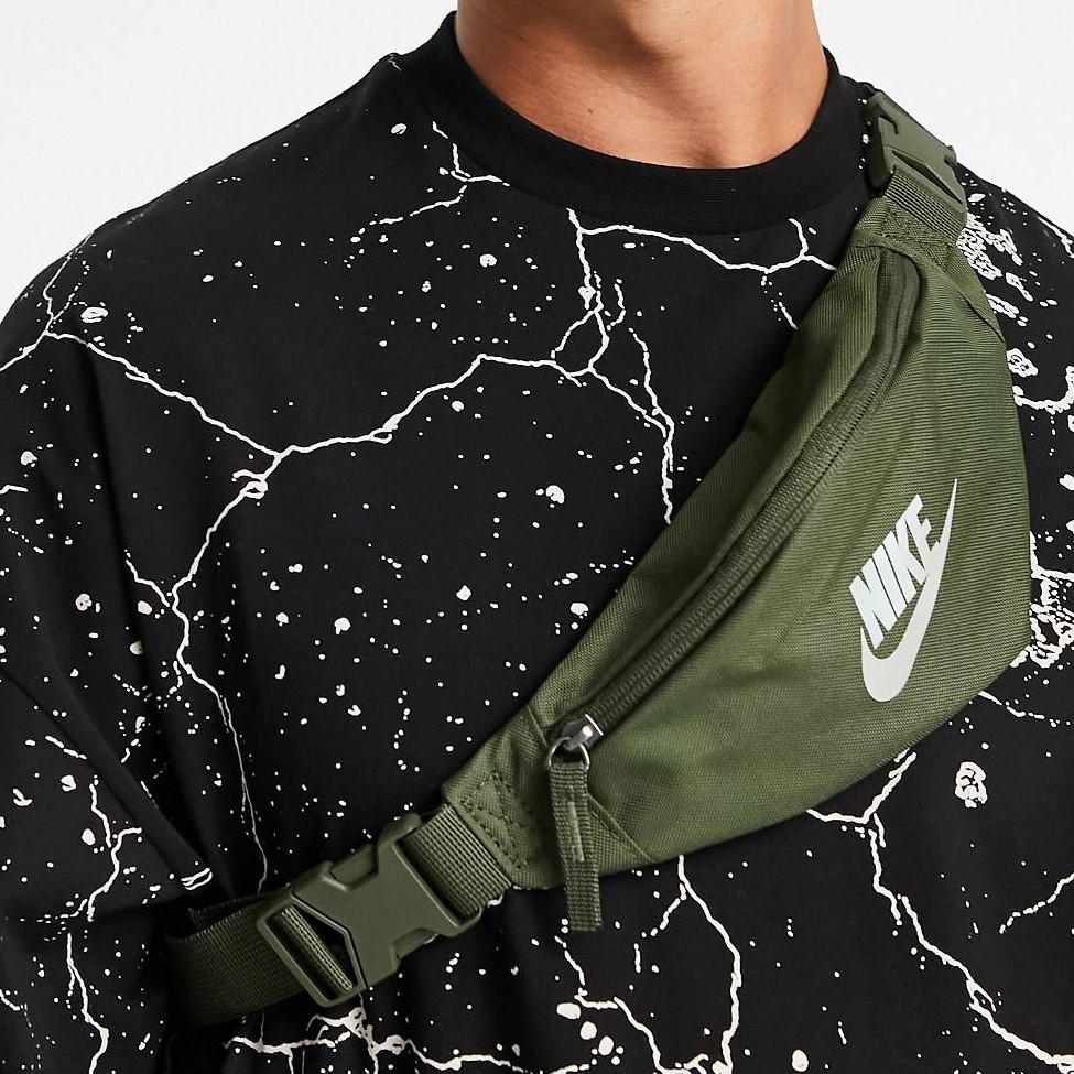Nike Heritage Waist Bag Khaki White