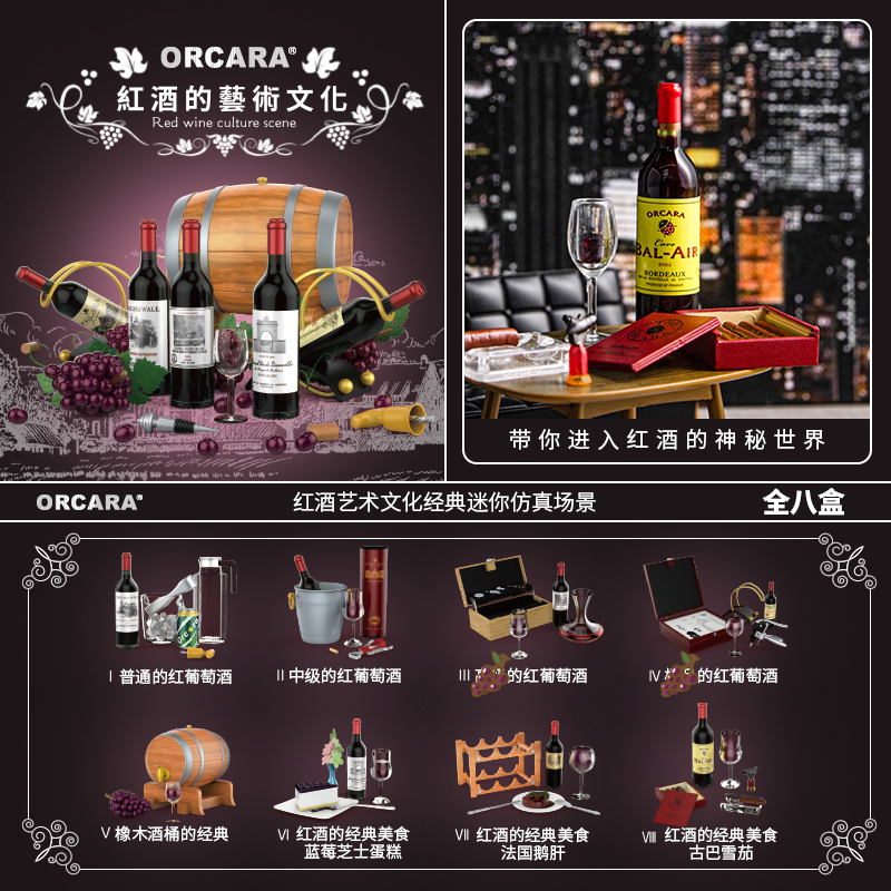 Orcara Miniature Petit Sample Culture of Red Wine set