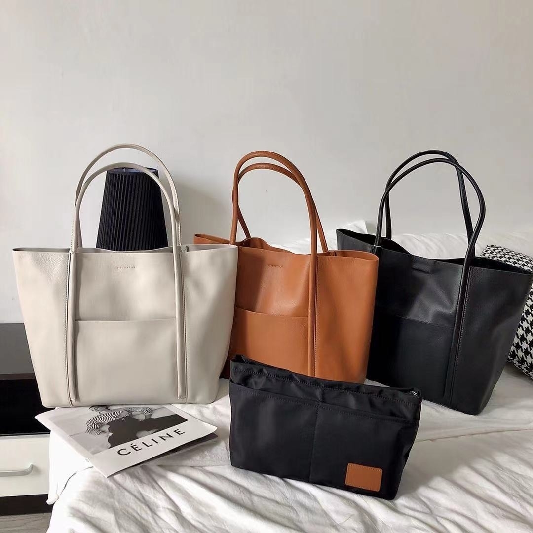 超大容量真皮托特包