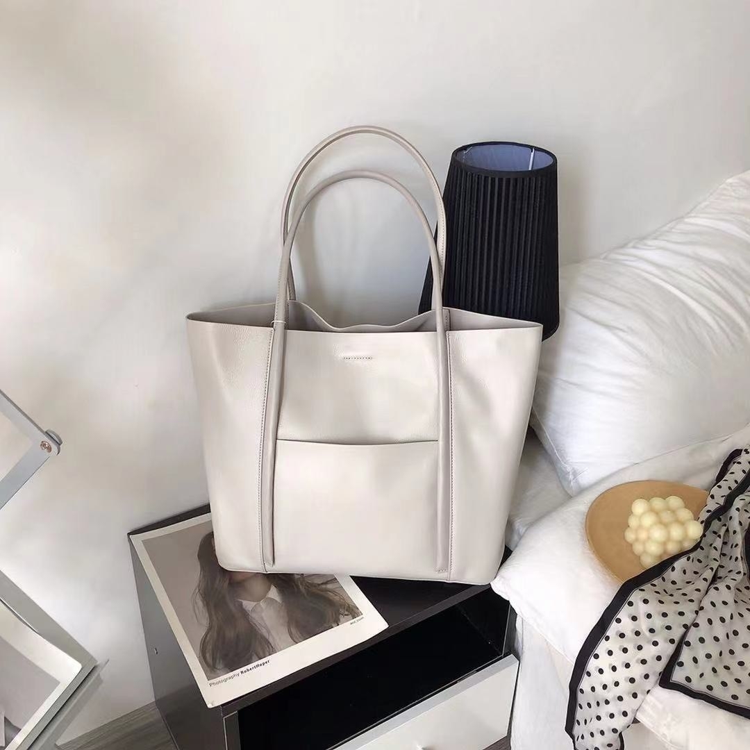 超大容量真皮托特包