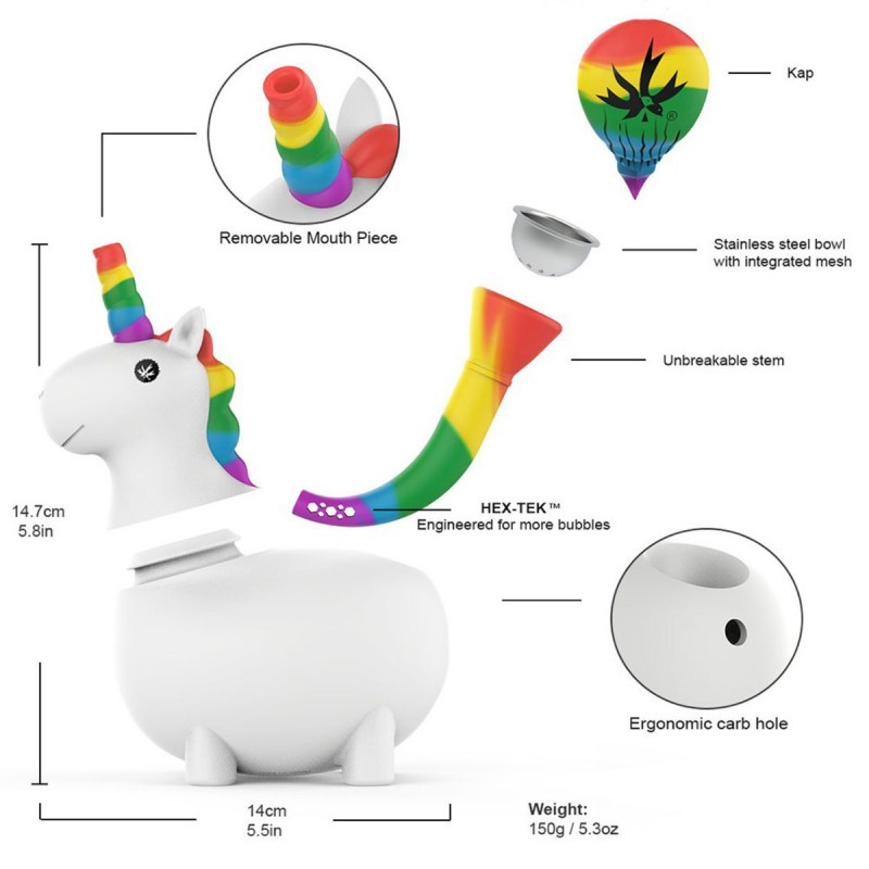 PIECEMAKER UNIKORN SILICONE UNICORN WATER PIPE