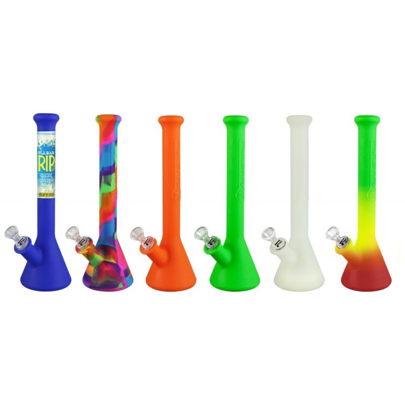 PULSAR® RIP SILICONE WATERPIPES - 12"/14MM FEMALE