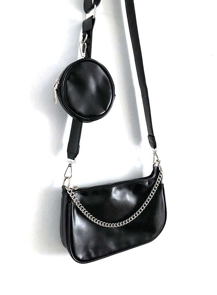 多皮鏈條斜挎包