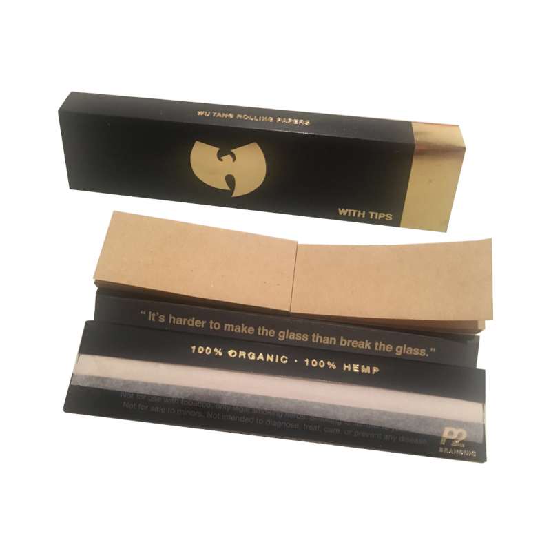 WU TANG HEMP KINGSIZE SLIM ROLLING PAPERS +TIPS