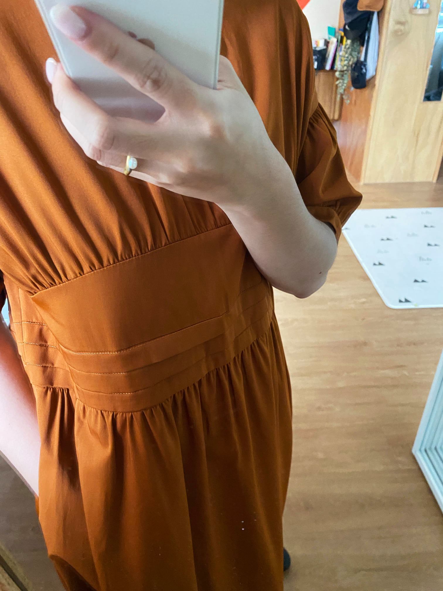 美好軟時光腰飾洋裝-月霞