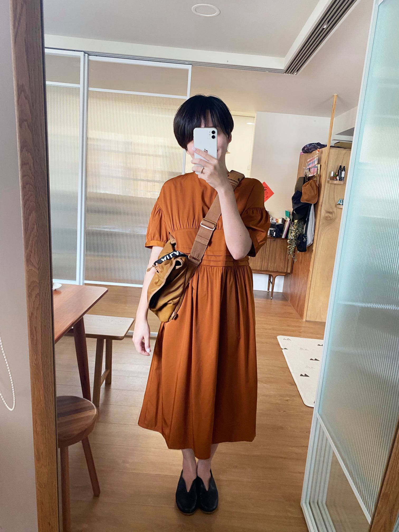 美好軟時光腰飾洋裝-月霞