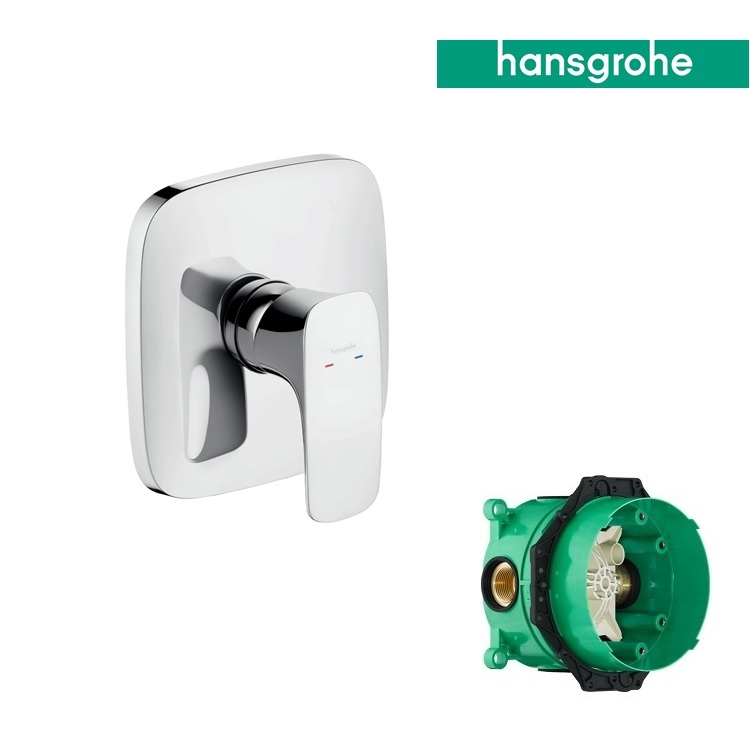 hansgrohe Pura Vida 15665, -000 + 01800, -180 Single lever shower mixer for concealed installation * Display Item *