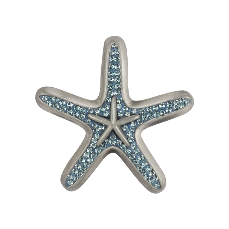 Bico吊墜，女士吊墜 蔚藍海星；神秘而美麗的海洋 不含鍊子（2087淺藍）