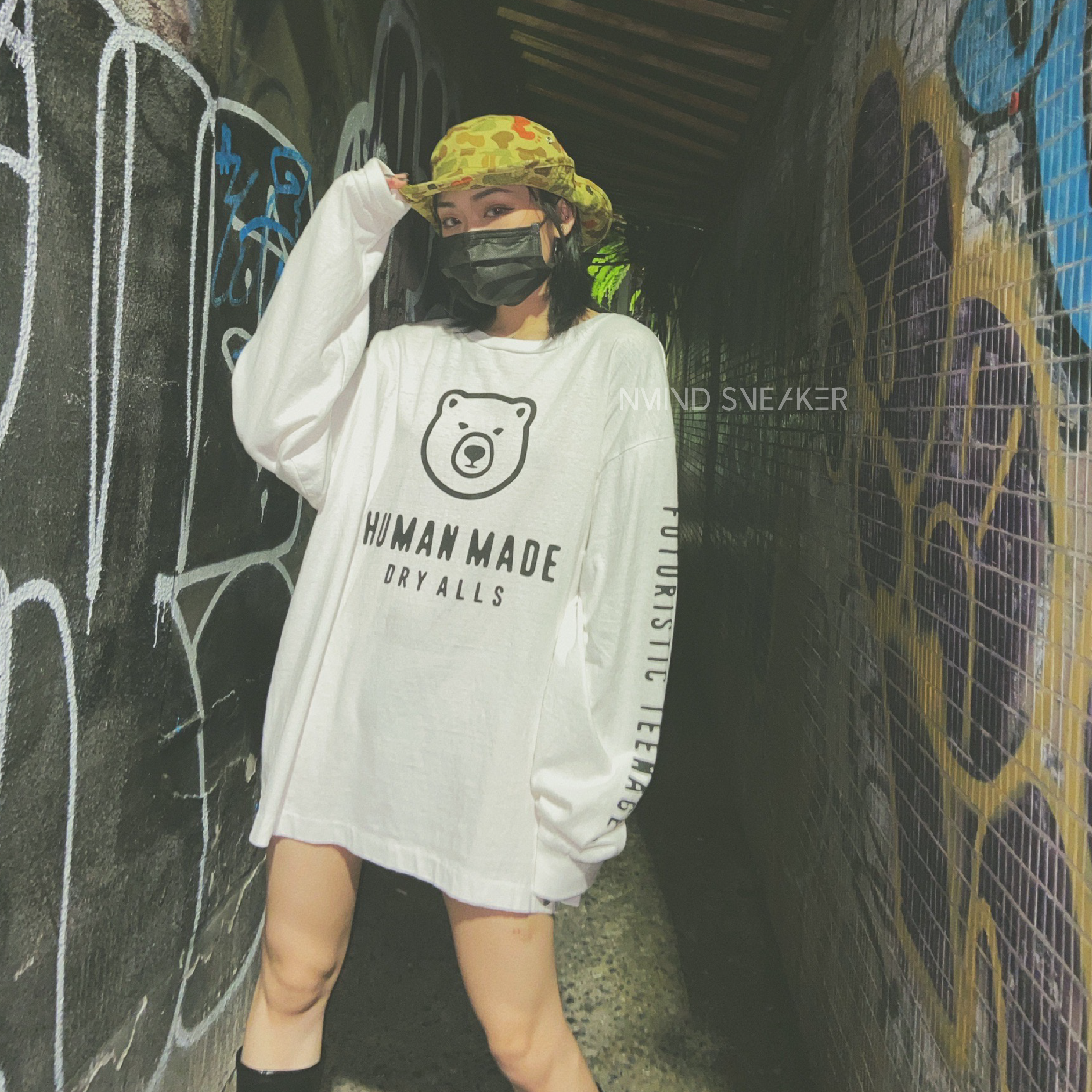 HUMAN MADE 薄長袖 白色北極熊