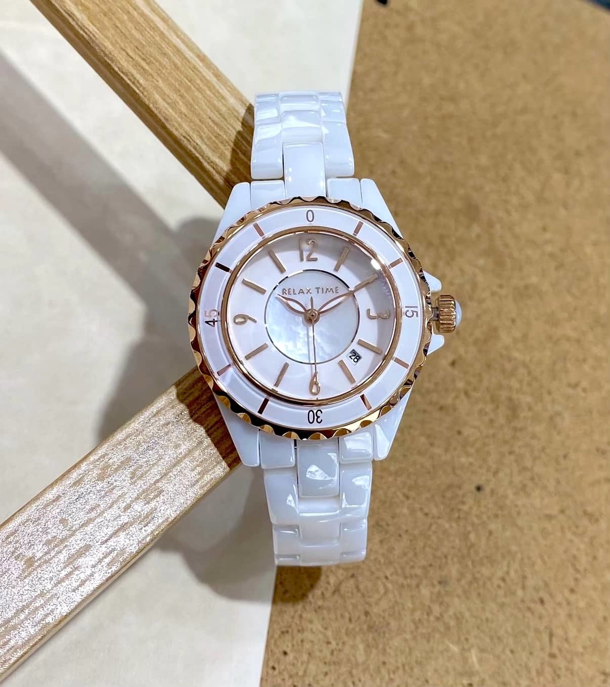 【RELAX TIME】經典陶瓷系列-白 RT-93-10  34.2mm 現代鐘錶
