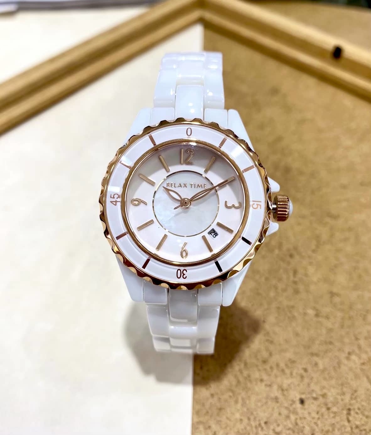 【RELAX TIME】經典陶瓷系列-白 RT-93-10  34.2mm 現代鐘錶