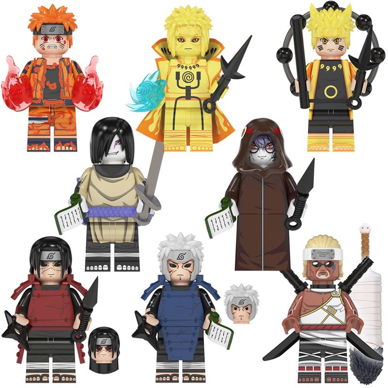 8PCS/Lot Naruto minifigs Minifigures