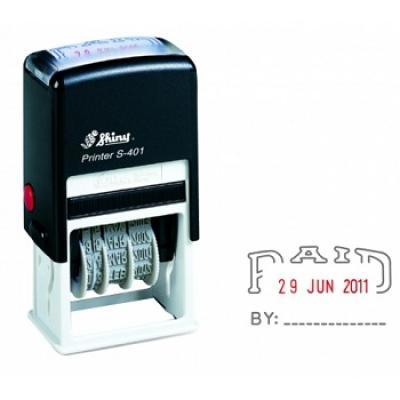 Shiny "PAID" 雙色日期印連印台 S-401