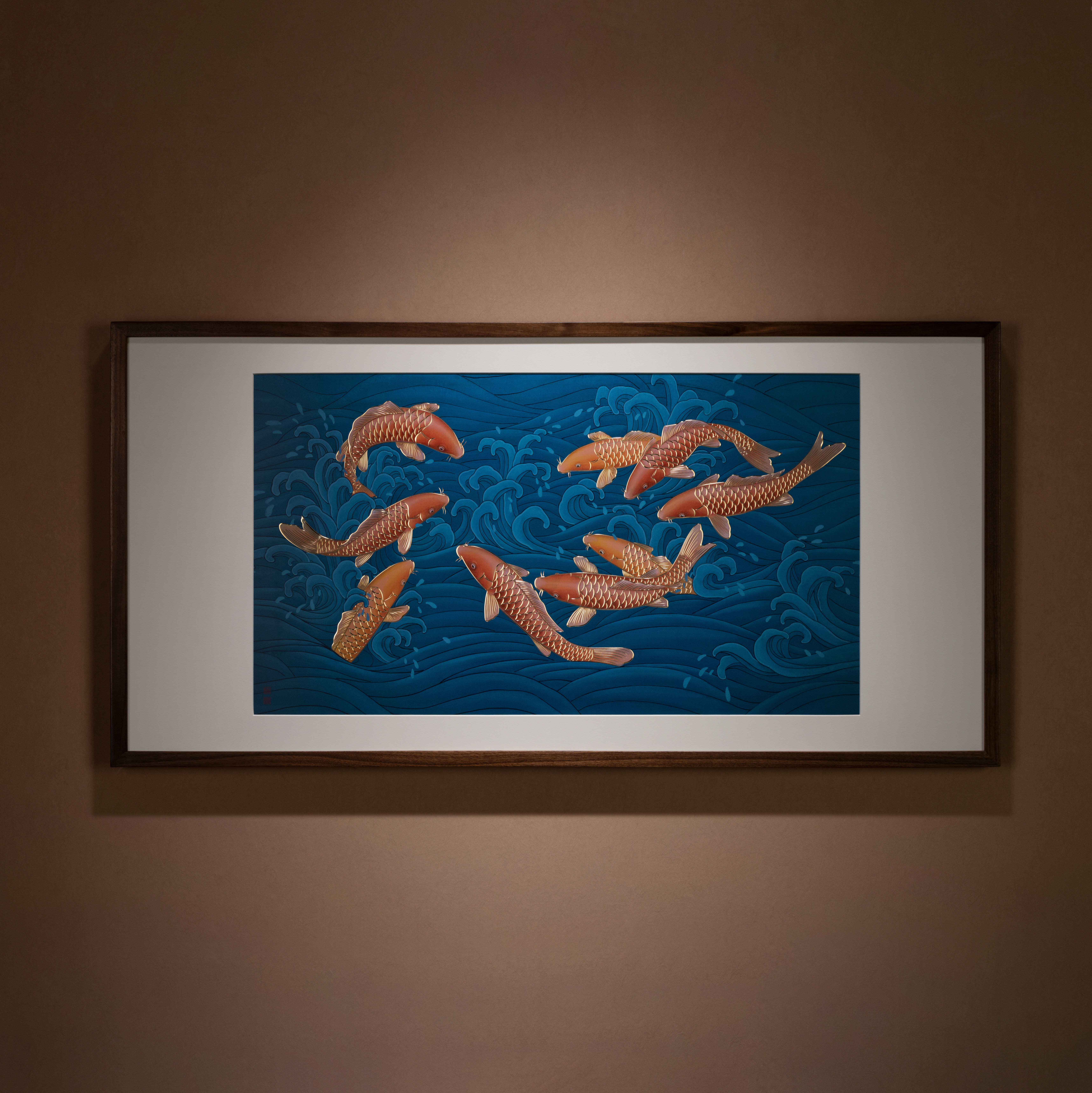 九魚歡騰(銅雕畫)◇已停產◇